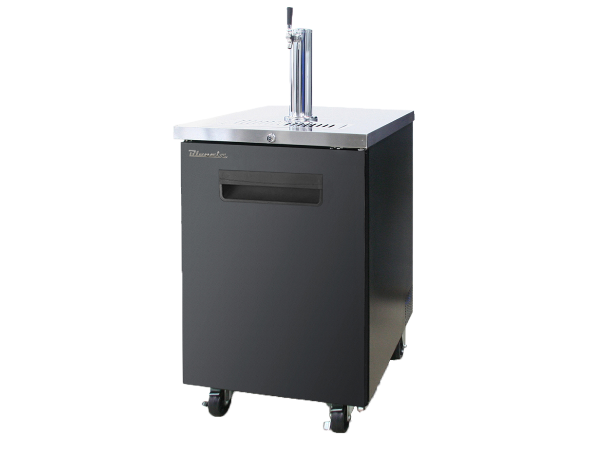 Keg Cooler - 1 Door Keg Cooler, Black Finish Exterior, (1) 1/2 Barrel Capacity, 23-1/2"W x 31-1/4"D, R-290 Refrigerant, Blue Air-FSE