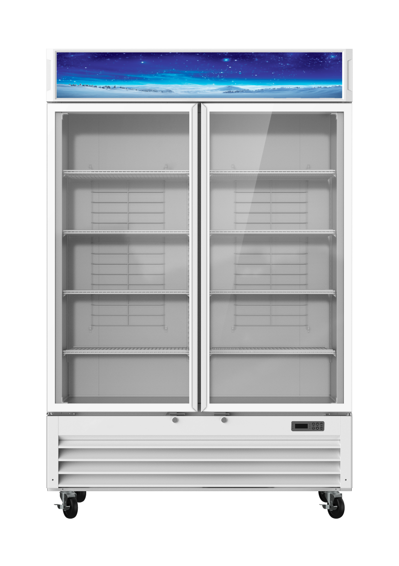 Korean-Made - Glass Door Merchandiser (Refrigerator), 49 CuFt. 2 Glass Doors Refrigerator (Swing), White
, Blue Air-FSE