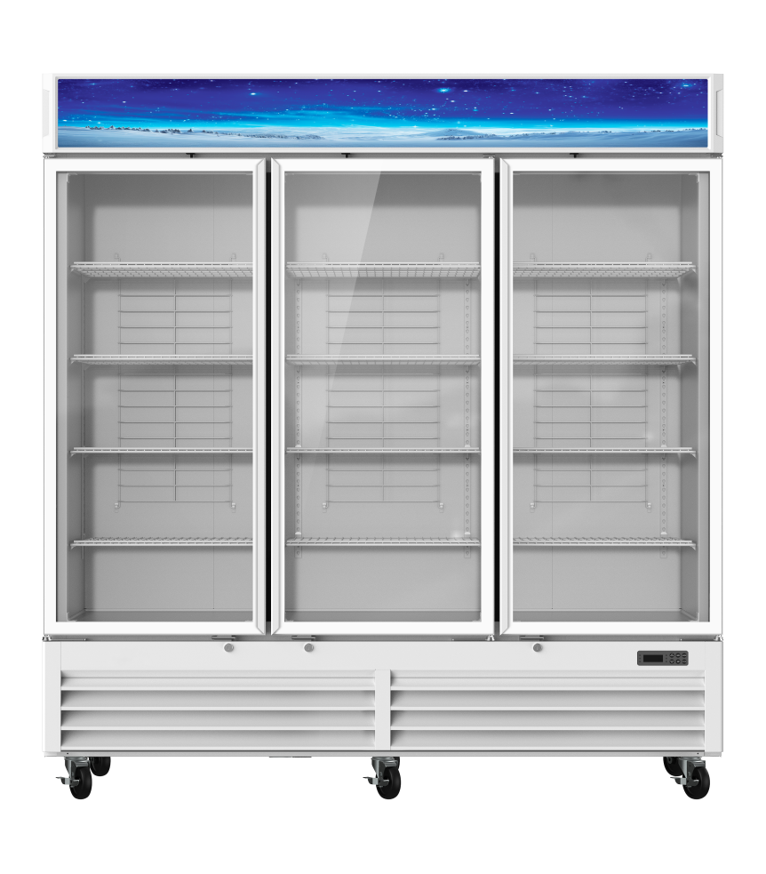 Korean-Made - Glass Door Merchandiser (Refrigerator), 72 CuFt. 3 Glass Doors Refrigerator (Swing), White
, Blue Air-FSE