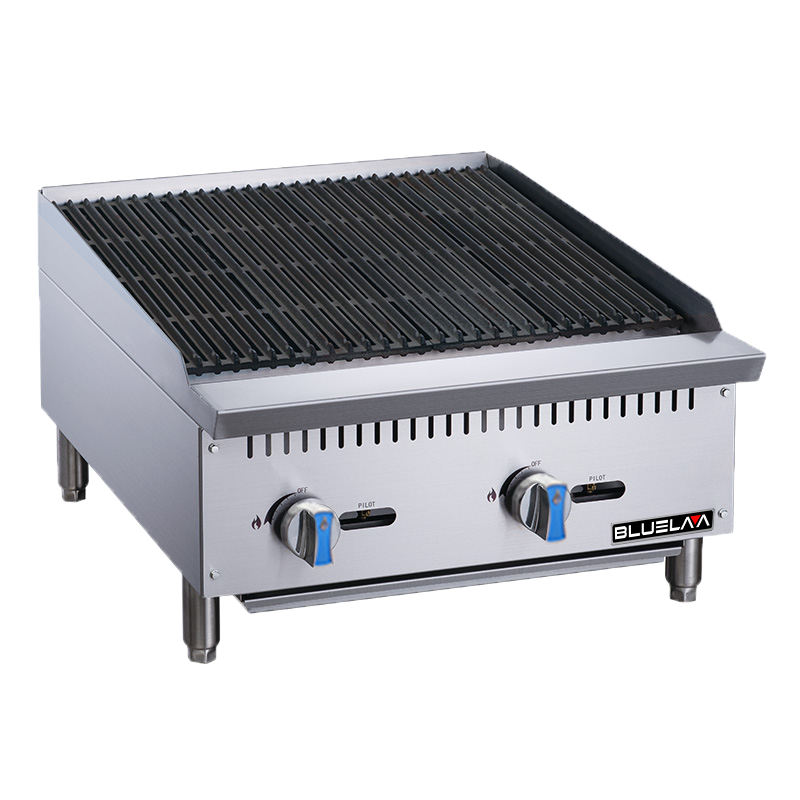 Charbroiler - Countertop, Stainless Steel design, Heavy Duty, Gas (24"W x 28-3/4"D x 15-3/8"H), 70,000 BTU/H, Blue Air-FSE