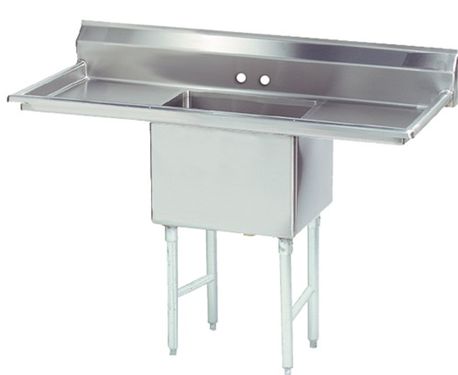Sink - One Compartment, 1 Comp./2 DB, Bowl (18"W x 18"D x 12"H) with 1 drain basket, Blue Air-FSE