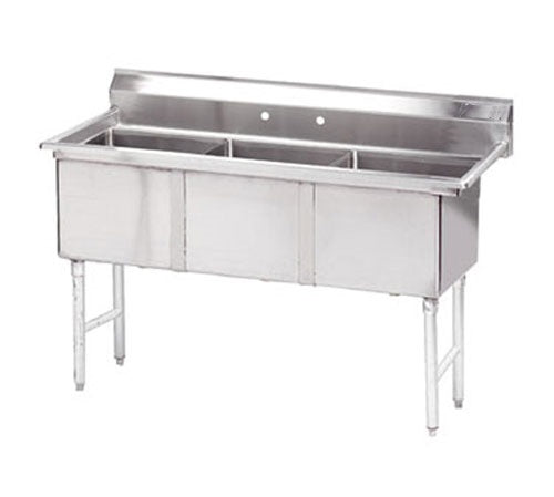 Sink - Three Compartment, 3 Comp./No DB, Bowl (24"W x 24"D x 14"H) with 3 drain baskets, Blue Air-FSE