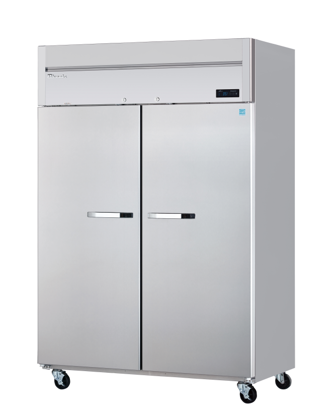 Reach-In FRZ (Top Mount) - 2 Solid Doors Stainless Freezer, Top-Mount Compressor, R-290 Refrigerant, Energy Star Rated, Blue Air-FSE
