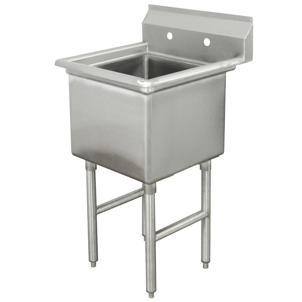 Prep and Corner Sink - 1 Comp./No DB, Bowl (24"W x 24"D x 14"H) Prep with 1 drain basket, Blue Air-FSE