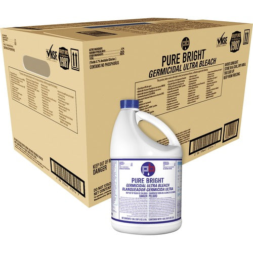KIK Custom Pure Bright Germicidal Ultra Bleach - 1 Gallon 6 / cs