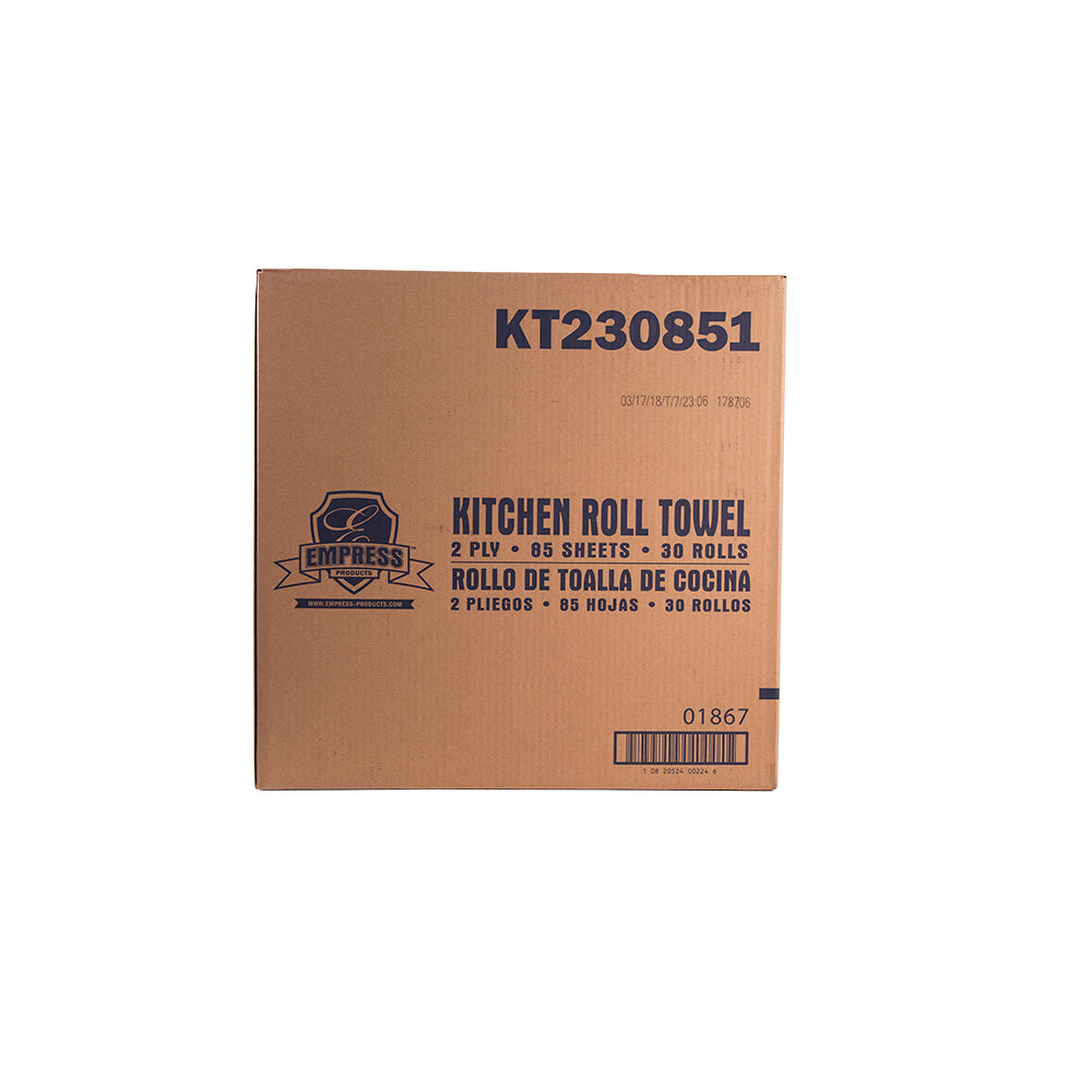 Empress Kitchen Towel Roll White  8" X 11"  2-Ply  - 85 / Roll 30 / cs