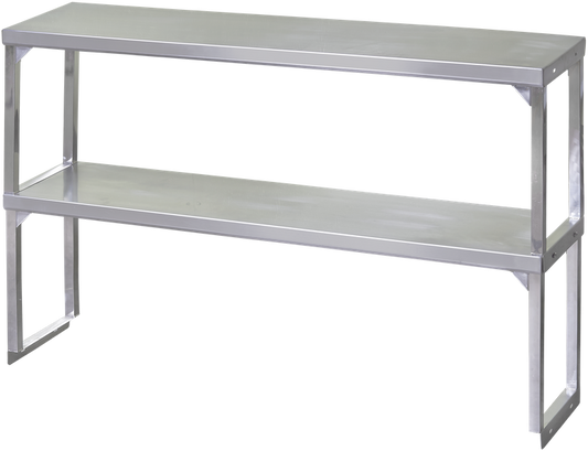 Double Overshelf - (12"D x 60"W), 430 Stainless Steel (for Prep Table or Worktable), Blue Air-FSE