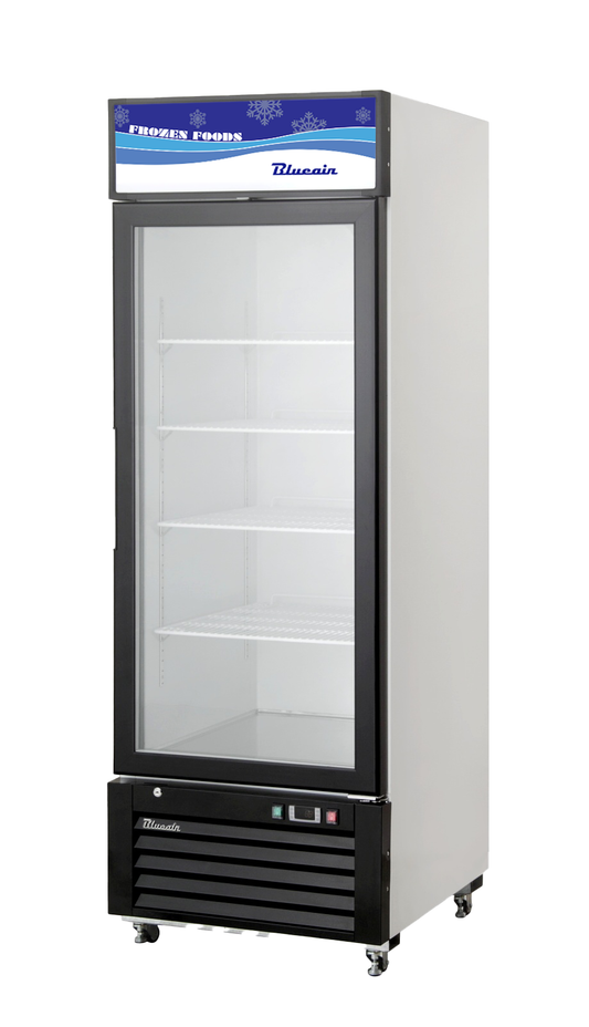 Glass Door Merchandiser - 23 Cu./Ft. 1 Glass Door Freezer (Swing), R-290 Refrigerant, New Logo, Blue Air-FSE