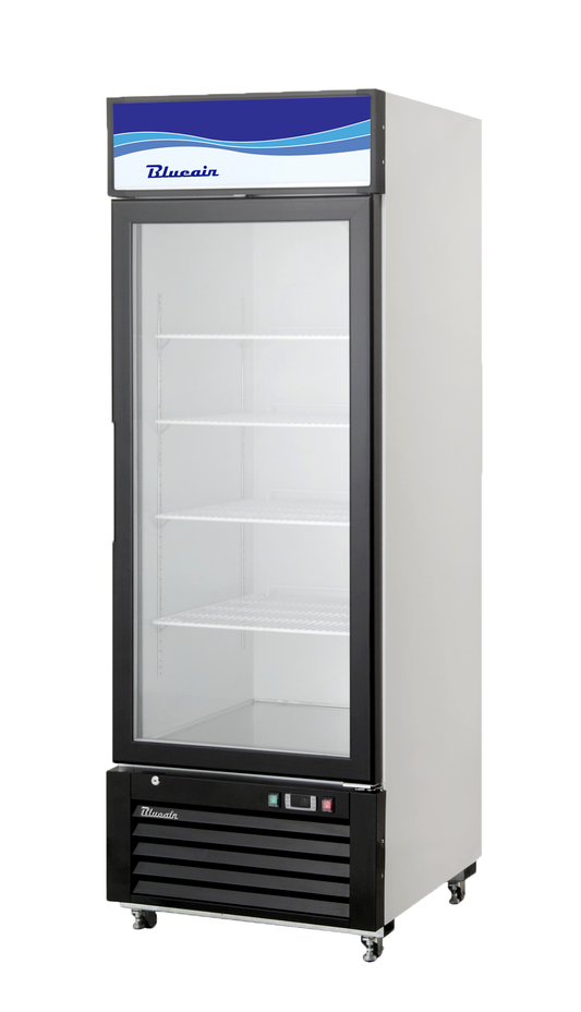 Glass Door Merchandiser - 23 Cu./Ft. 1 Glass Door Refrigerator (Swing), R-290 Refrigerant, New Logo, Blue Air-FSE