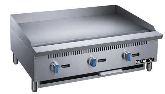 Griddle - Countertop, Manual Control, Heavy Duty, Gas (20" Depth, 3/4" Thick Plate) (36"W x 30"D x 15-1/4"H), 90,000 BTU/H, Blue Air-FSE