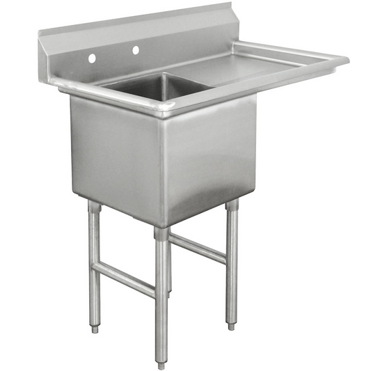 Sink - One Compartment, 1 Comp./Right DB, Bowl (18"W x 18"D x 12"H) with 1 drain basket, Blue Air-FSE