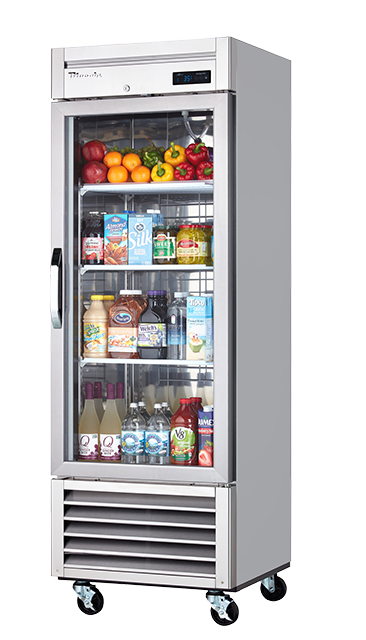 Glass Door Reach-In - 1 Glass Door Stainless Refrigerator, Bottom-Mount Compressor, R-290 Refrigerant, Blue Air-FSE