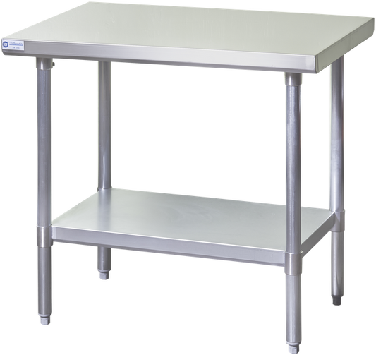 Worktable - (to be discontinued) (24"D x 18"W) 430 Stainless Steel Top Gal. Undershelf & Legs, Blue Air-FSE