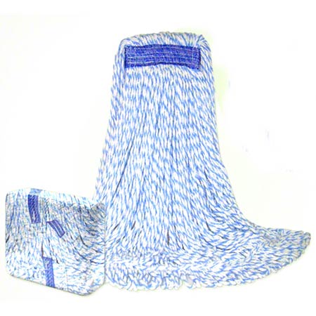 ABCO Medium Candy Striped Finish Mop Blue / White Narrow Band 12 / cs