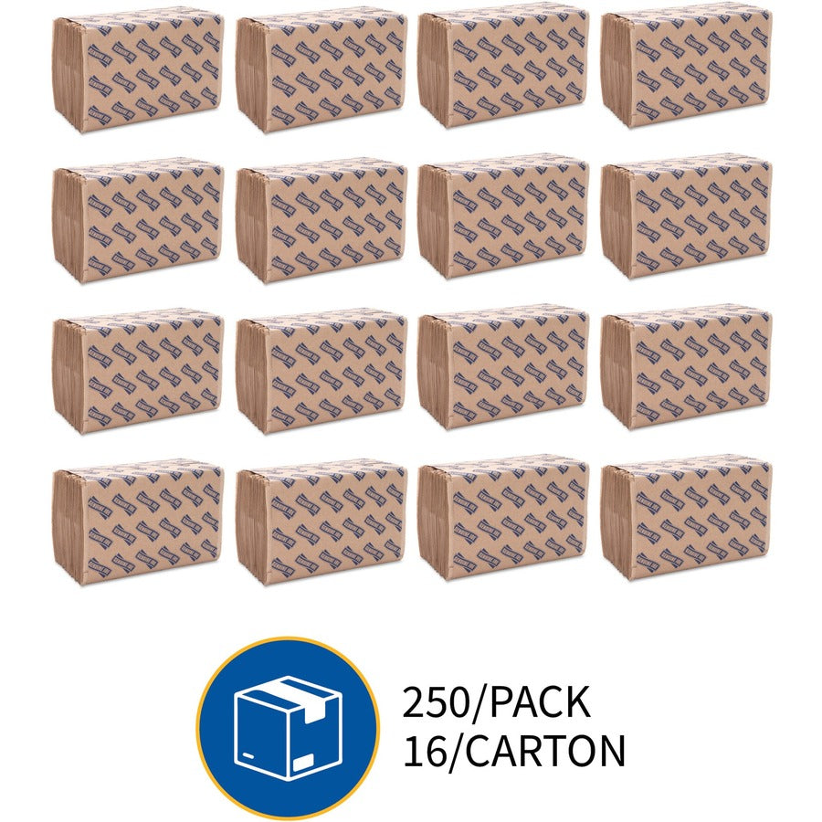 Genuine Joe Multifold Natural Towels - 16ea / 250 cs