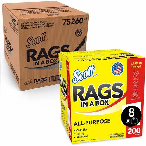 Scott Rags In A Box™ - 8 boxes per case